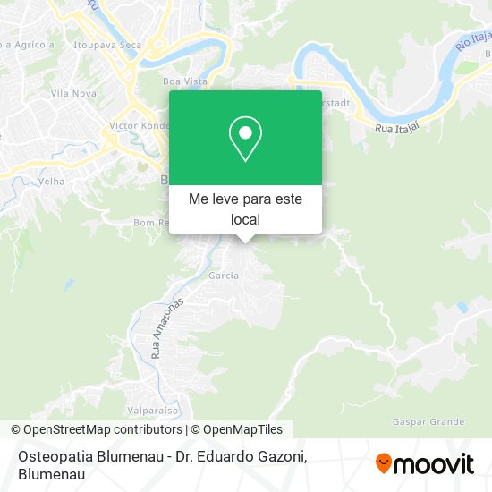 Osteopatia Blumenau - Dr. Eduardo Gazoni mapa