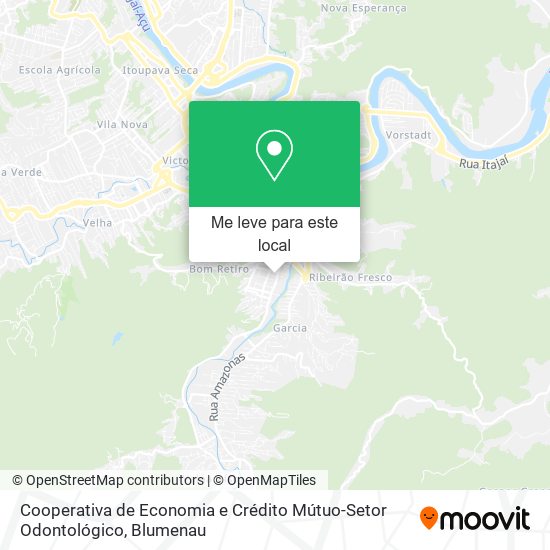 Cooperativa de Economia e Crédito Mútuo-Setor Odontológico mapa