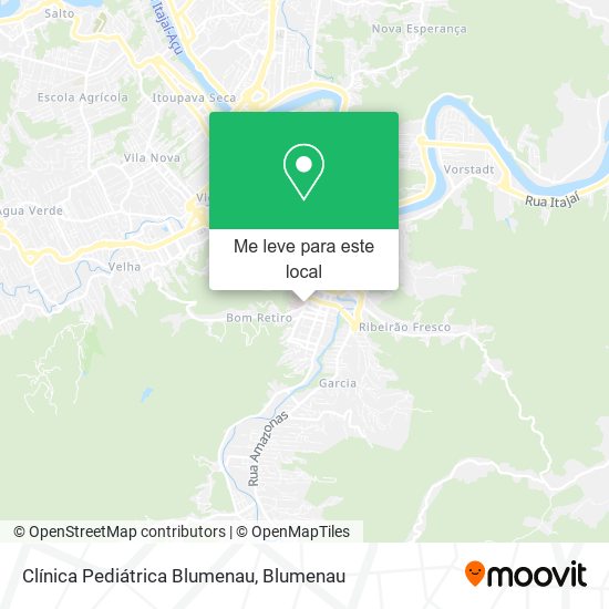 Clínica Pediátrica Blumenau mapa