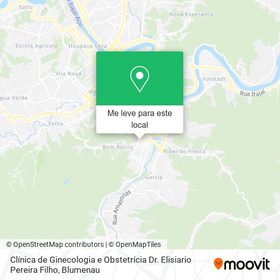 Clínica de Ginecologia e Obstetrícia Dr. Elisiario Pereira Filho mapa