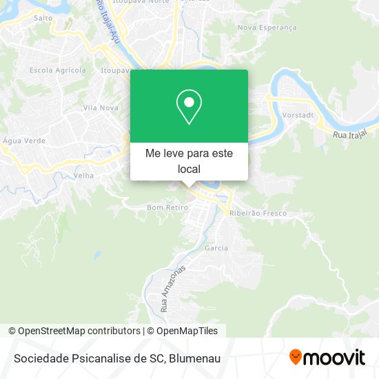 Sociedade Psicanalise de SC mapa