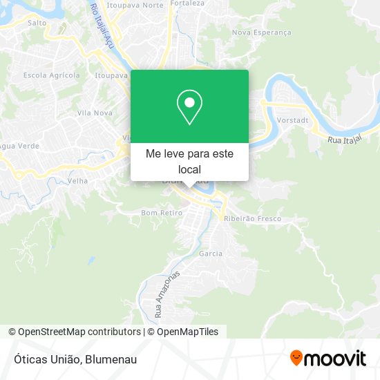 Óticas União mapa