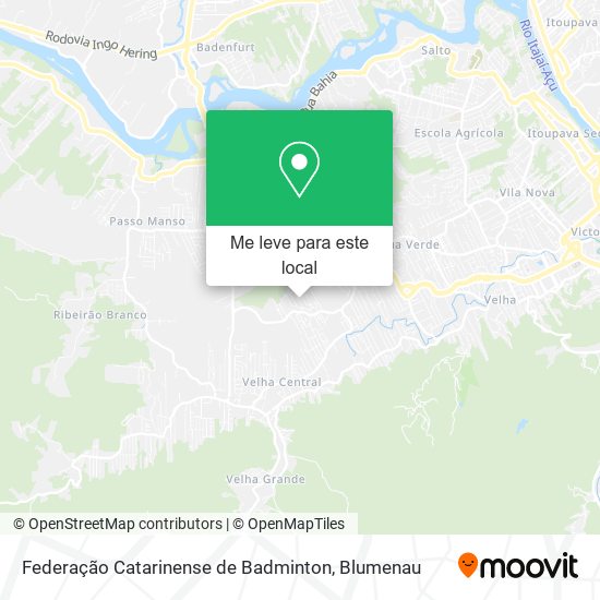 Federação Catarinense de Badminton mapa