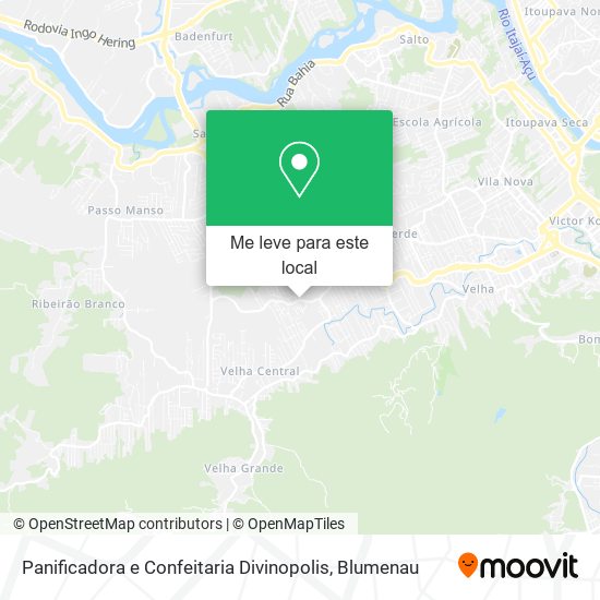 Panificadora e Confeitaria Divinopolis mapa