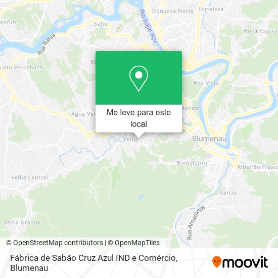 Fábrica de Sabão Cruz Azul IND e Comércio mapa