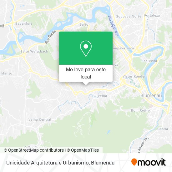Unicidade Arquitetura e Urbanismo mapa
