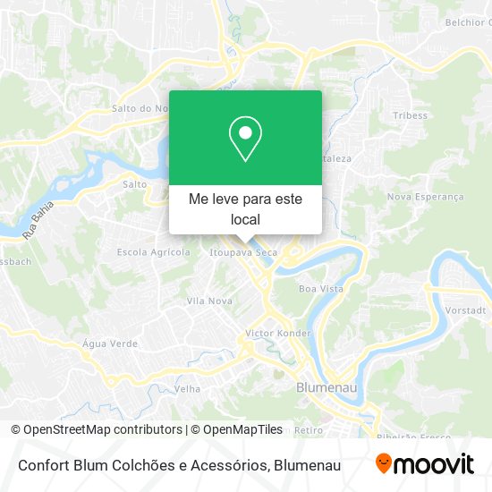 Confort Blum Colchões e Acessórios mapa