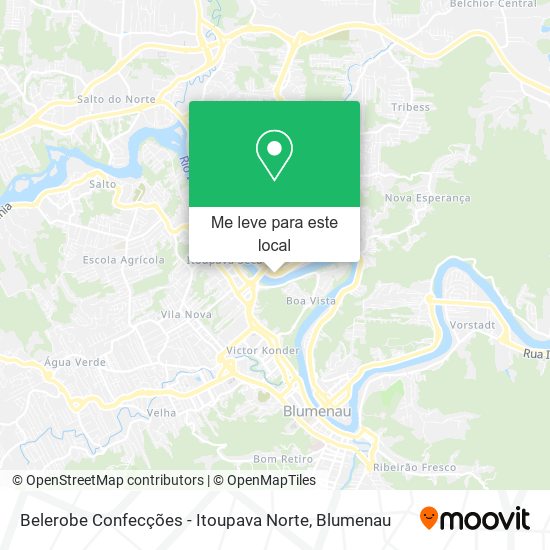 Belerobe Confecções - Itoupava Norte mapa