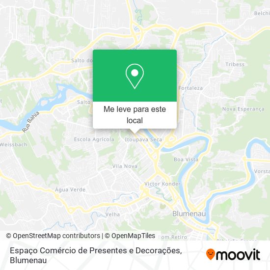 Espaço Comércio de Presentes e Decorações mapa