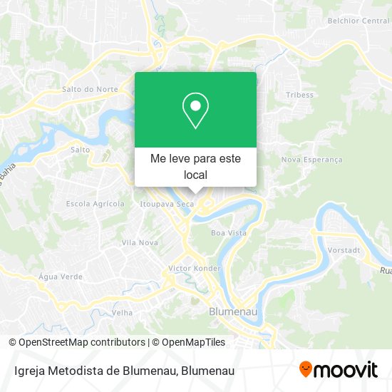 Igreja Metodista de Blumenau mapa