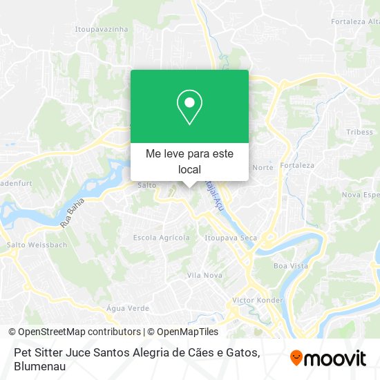 Pet Sitter Juce Santos Alegria de Cães e Gatos mapa