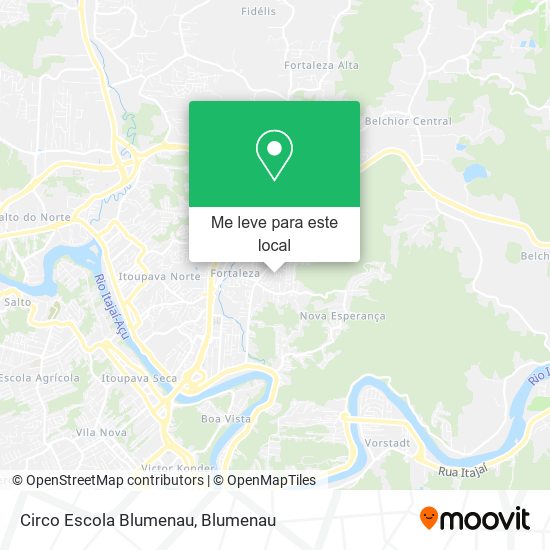 Circo Escola Blumenau mapa