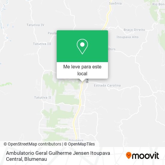 Ambulatorio Geral Guilherme Jensen Itoupava Central mapa
