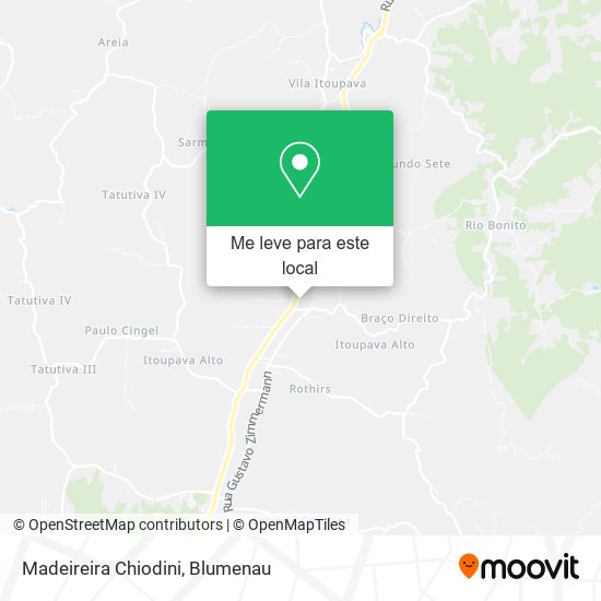 Madeireira Chiodini mapa