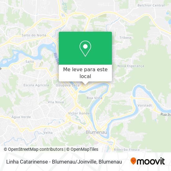 Linha Catarinense - Blumenau / Joinville mapa