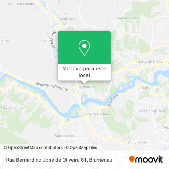 Rua Bernardino José de Oliveira 81 mapa