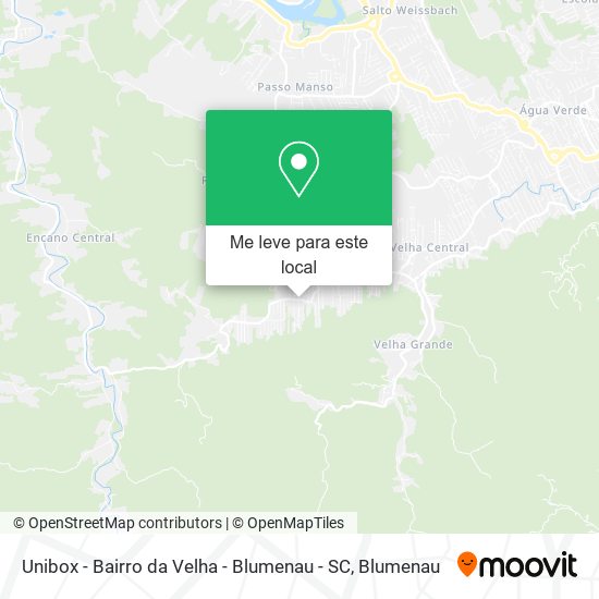Unibox - Bairro da Velha - Blumenau - SC mapa