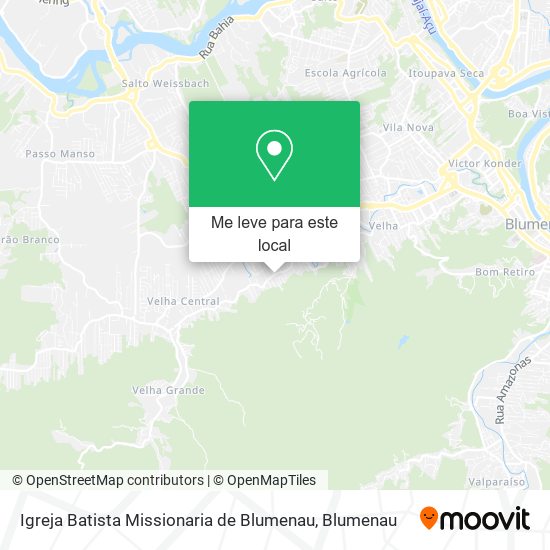 Igreja Batista Missionaria de Blumenau mapa