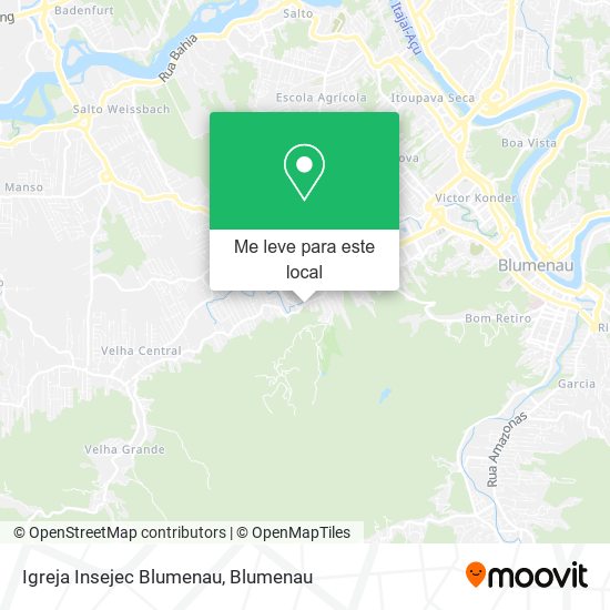 Igreja Insejec Blumenau mapa