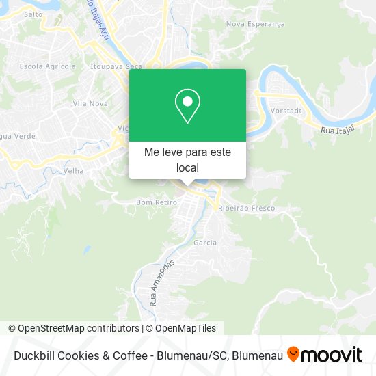Duckbill Cookies & Coffee - Blumenau / SC mapa