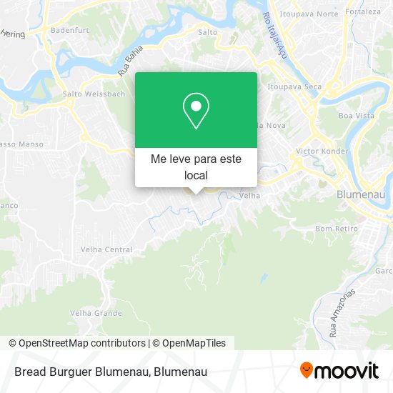 Bread Burguer Blumenau mapa