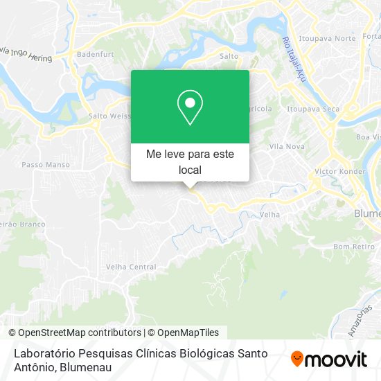 Laboratório Pesquisas Clínicas Biológicas Santo Antônio mapa