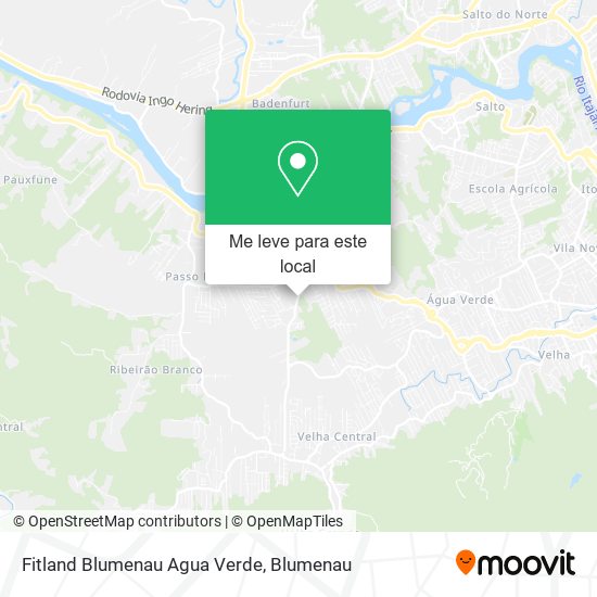 Fitland Blumenau Agua Verde mapa