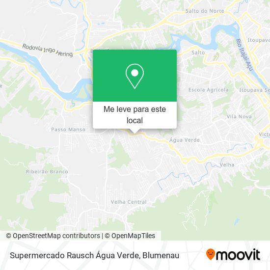 Supermercado Rausch Água Verde mapa