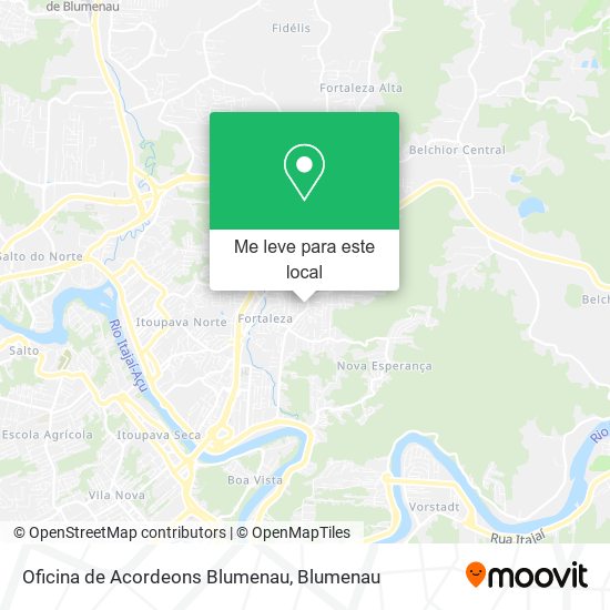 Oficina de Acordeons Blumenau mapa