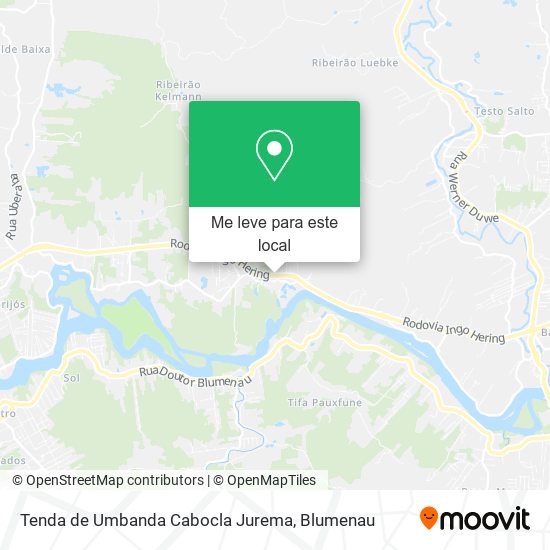 Tenda de Umbanda Cabocla Jurema mapa