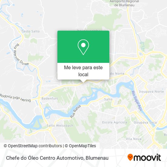 Chefe do Óleo Centro Automotivo mapa