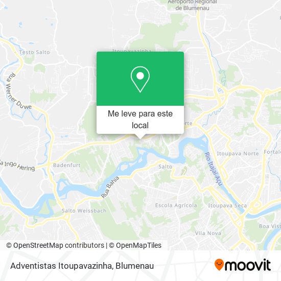 Adventistas Itoupavazinha mapa