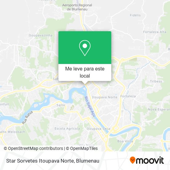 Star Sorvetes Itoupava Norte mapa