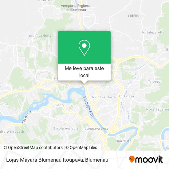 Lojas Mayara Blumenau Itoupava mapa