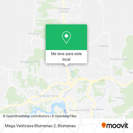 Mega Vestcasa Blumenau 2 mapa