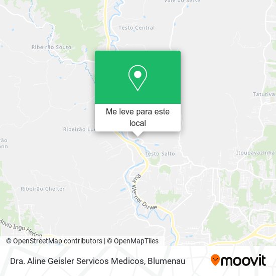 Dra. Aline Geisler Servicos Medicos mapa