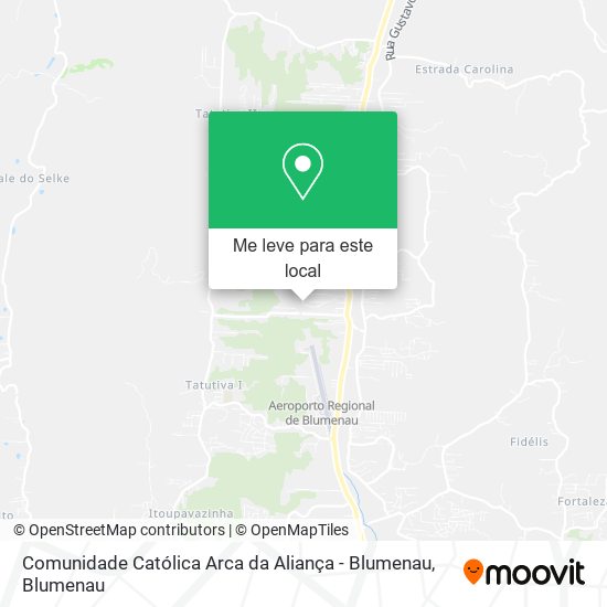 Comunidade Católica Arca da Aliança - Blumenau mapa