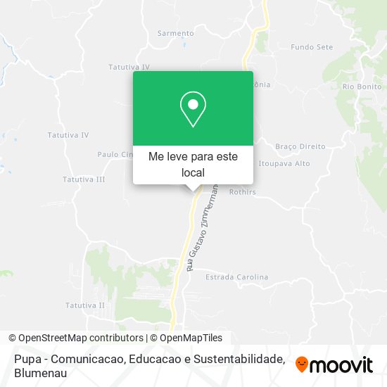 Pupa - Comunicacao, Educacao e Sustentabilidade mapa