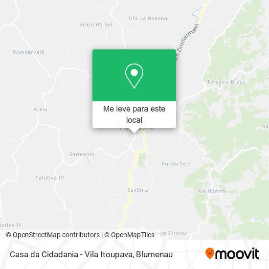 Casa da Cidadania - Vila Itoupava mapa