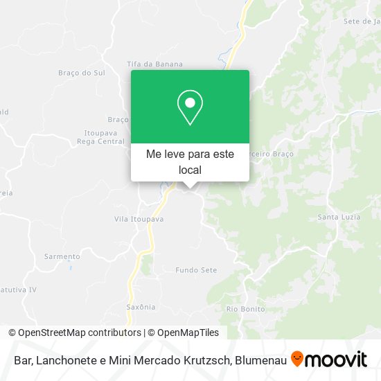 Bar, Lanchonete e Mini Mercado Krutzsch mapa