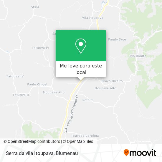 Serra da vila Itoupava mapa