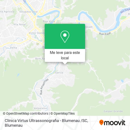 Clínica Virtus Ultrassonografia - Blumenau /SC mapa