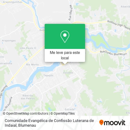 Comunidade Evangélica de Confissão Luterana de Indaial mapa