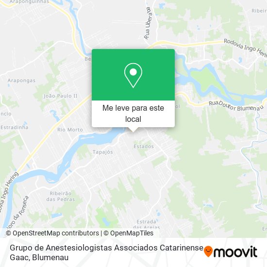 Grupo de Anestesiologistas Associados Catarinense Gaac mapa