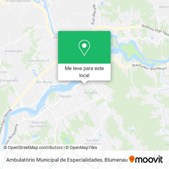 Ambulatório Municipal de Especialidades mapa