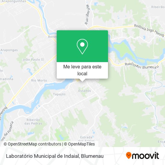 Laboratório Municipal de Indaial mapa