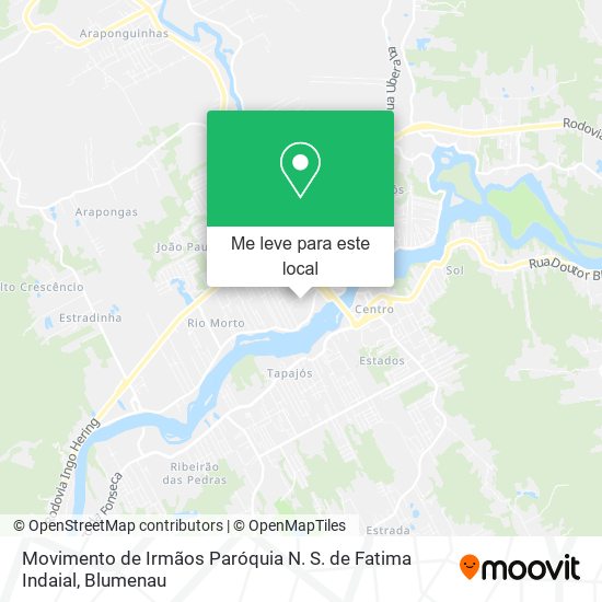 Movimento de Irmãos Paróquia N. S. de Fatima Indaial mapa