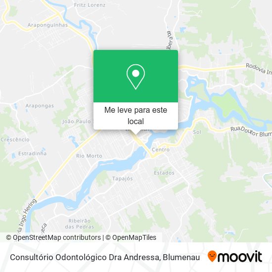 Consultório Odontológico Dra Andressa mapa