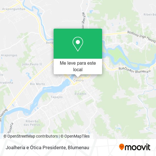 Joalheria e Ótica Presidente mapa