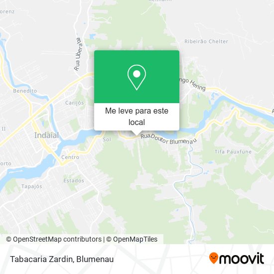 Tabacaria Zardin mapa
